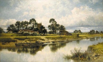 セヴァーン・サイド・サブリナス・ストリーム ケンプシー・オン・ザ・リバー セヴァーンの風景 ベンジャミン・ウィリアムズ・リーダーの風景 Oil Paintings